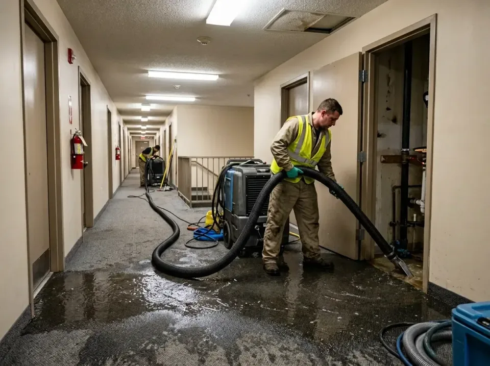 multi-unit-apartment-hallway-f-005 — frequently asked questions, Emergency Burst Pipe Water Extraction & Removal in Rosemont…